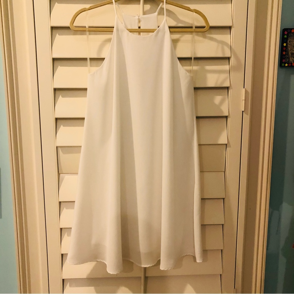 White shift dress